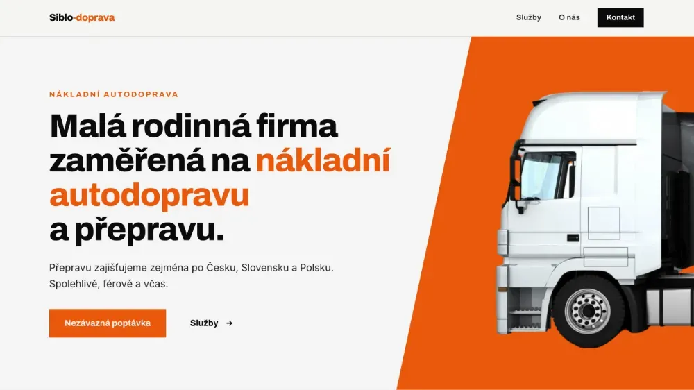 Screenshot projektu Siblo-doprava