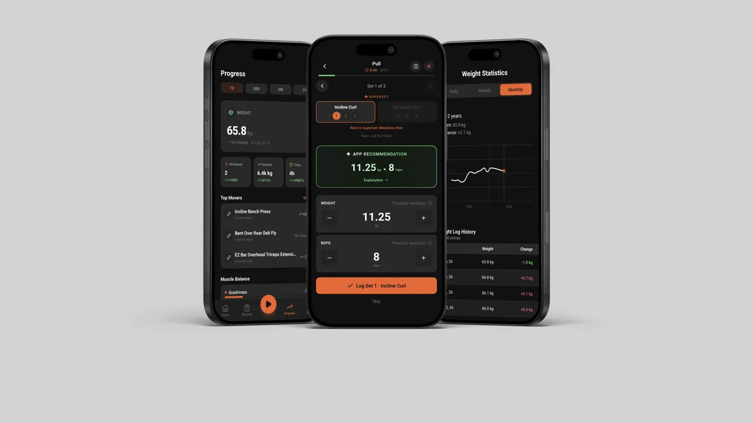 Screenshot projektu Workout App